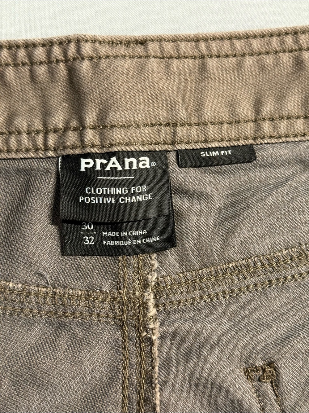 Prana Slim Fit Pants Men’s Size 30x32 Brown 5-Pocket Stretch Casual Chino Jeans - Picture 3 of 14